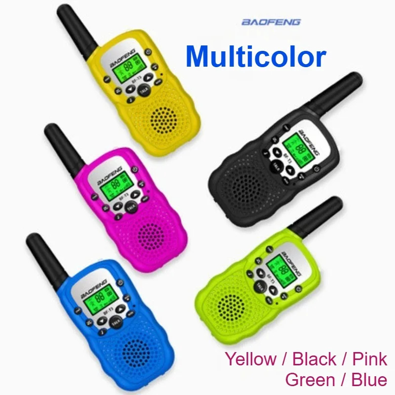 BAOFENG BF-T3 Children's Intercom Toy 2 pcs Radios T388 PRM446 GMRS Handheld 10 Meter Radio Baofeng Radio Colorful Talkie Walkie