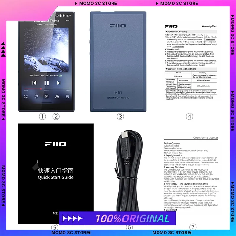 

Оригинальный портативный MP3-плеер Fiio M21, Hi-Res, HIFI, высокое качество звука, музыкальный плеер, длительный срок службы батареи, поддержка Bluetooth, настройка