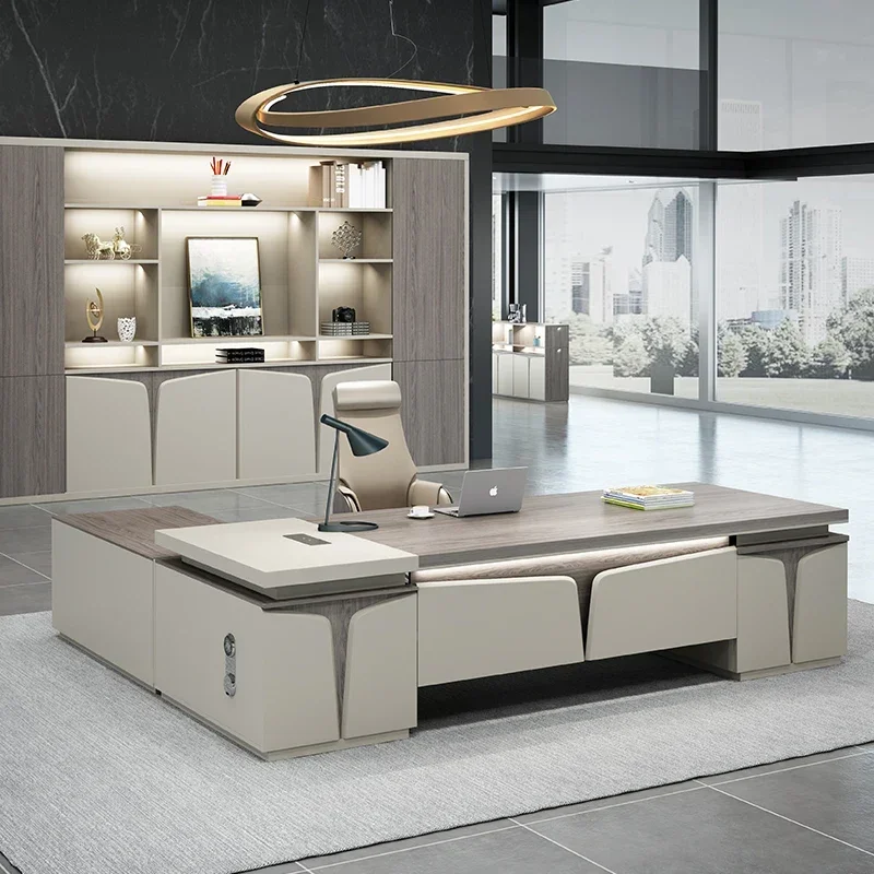 Luxe Kantoormeubilair Ceo Bureau Set Executive Werk Kantoortafel Bureau Escritorio De Oficina Schreibtisch Baas Tafel