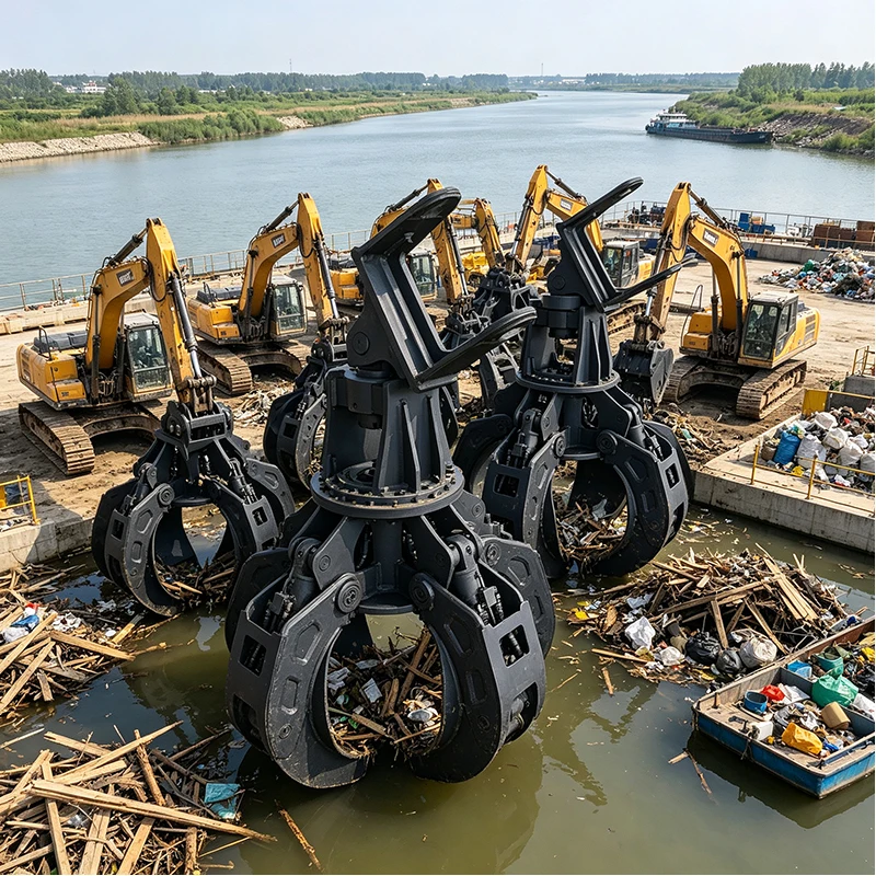 Productive Excavator Grab Attachment Hydraulic Grapple for Heavy Scrap Recycling Construction and Industrial Operations