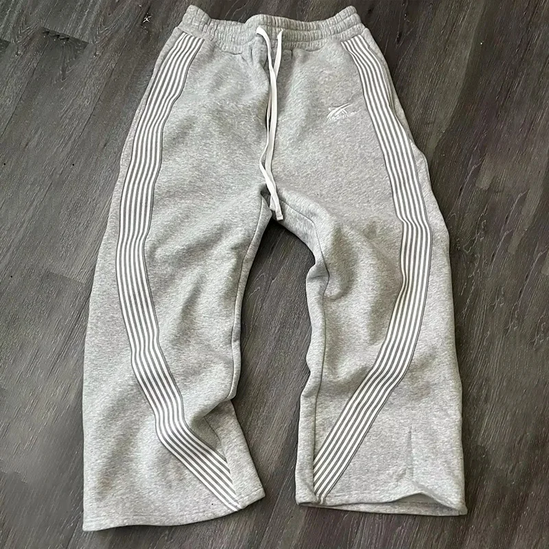 Pantalones de chándal góticos de estilo americano Y2K, pantalones holgados Retro con diseño a rayas, pantalones góticos de Hip Hop con cintura elástica para mujer, pantalones para correr Punk callejero