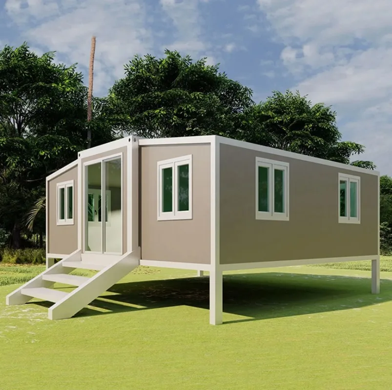 Prefabricated Expandable Container House Portable Mobile Home 40 Ft 20 Ft Light Steel Prefab Villa with Bathroom and Kitchen