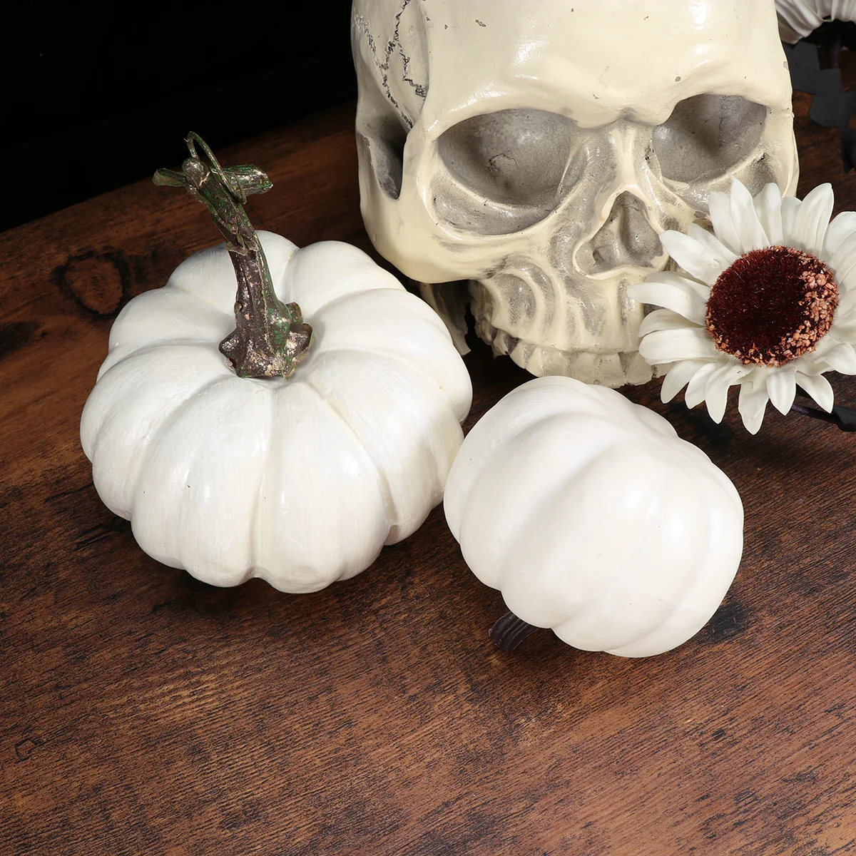 

6pcs Simulation Pumpkin Mold DIY Props White Fake Fall Decorations Tiny Pumpkins for Crafts Statue Home Ornament