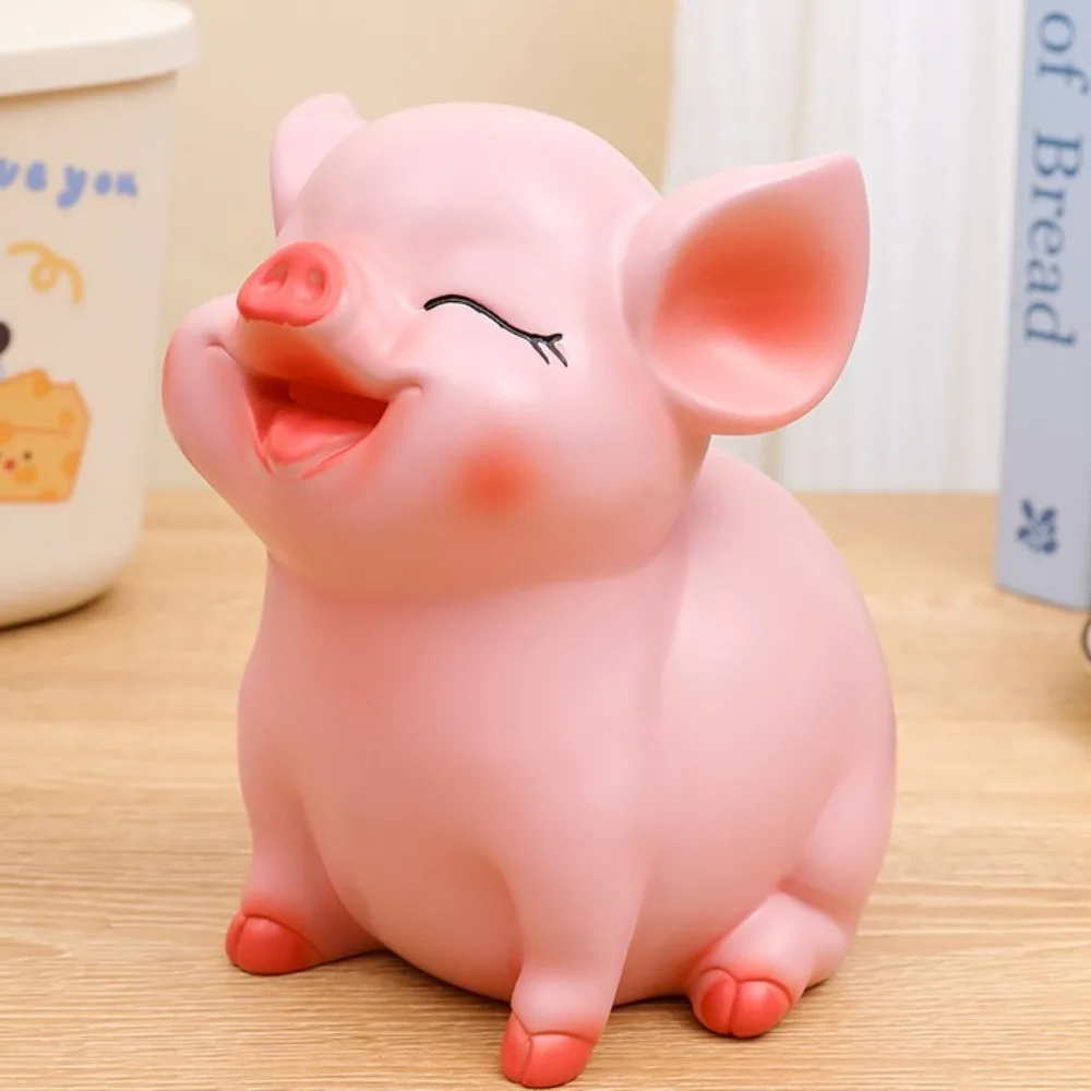 Rosa PVC Vinyl Schwein Sparschwein Große Kapazität Cartoon Tier Spardose Wohnkultur Neujahr Sternzeichen Schwein Ornamente Kind Spielzeug