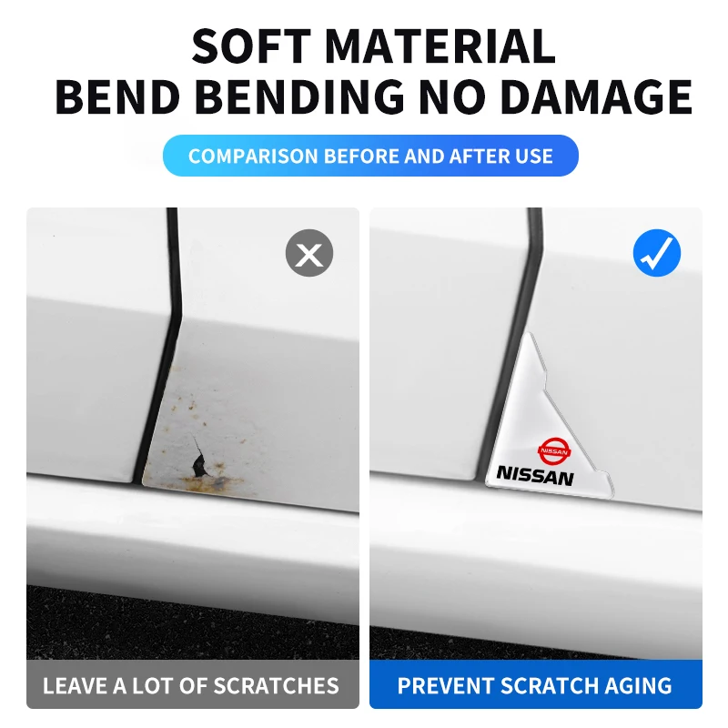 2 قطعة ركن باب السيارة الشفاف المضادة للتصادم يغطي ملصقات لنيسان قاشقاي تيدا ركلات فيرسا ليف سنترا ألتيما X-trail