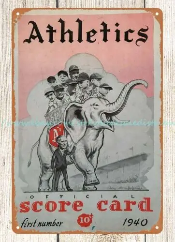 buy wall decor 1940 baseball  Scorecard metal tin sign