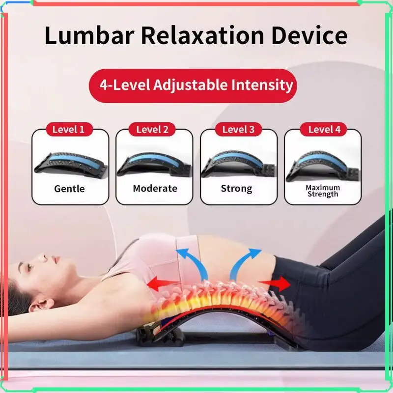 

Adjustable Back Stretcher Therapy Cervical Shoulder Back Pain Relief Yoga Fitness Muscle Relax Posture Corrector Waist Massager