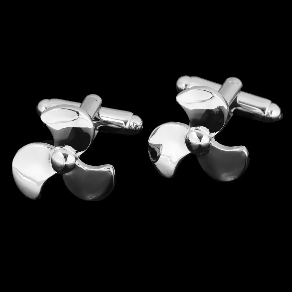 Propellor Cufflinks Nautical Navy Sailor Boat Ship Propeller Men Cuff Button