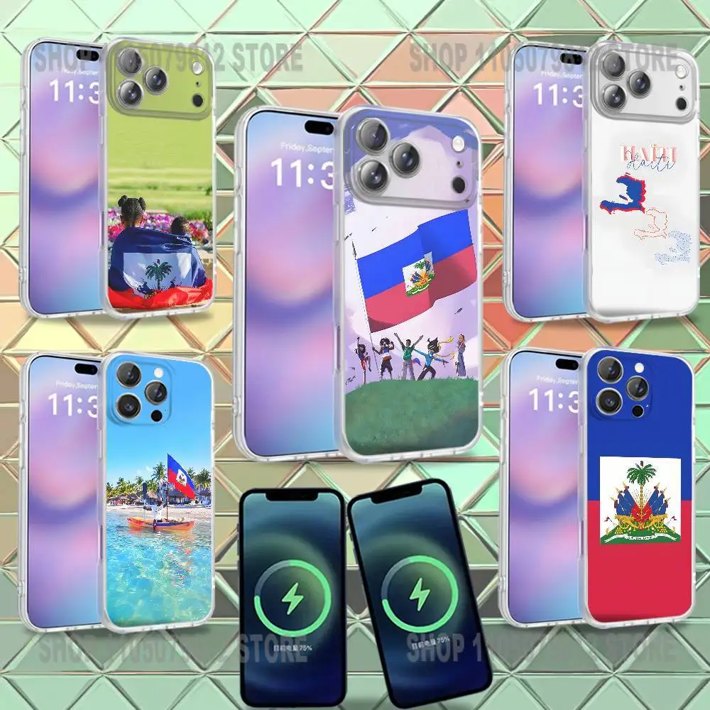 

Flag of Haiti Haitian Phone Case For iPhone 16,14,11,17,13,15,12,Air,Plus,Pro,Max,E,Mini Frosted for MagSafe Magnetic Wireless