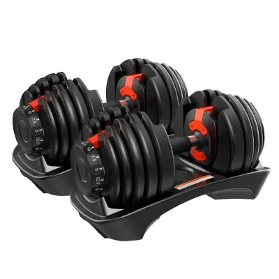 

Adjustable Dumbbell 24KGS Fitness Dial Dumbbells with Handle and Weight Plate for Home Gym