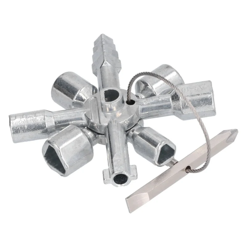 Clé d'armoire de commande 10 en 1, outil marin multifonctionnel utilitaire, clé métallique universelle