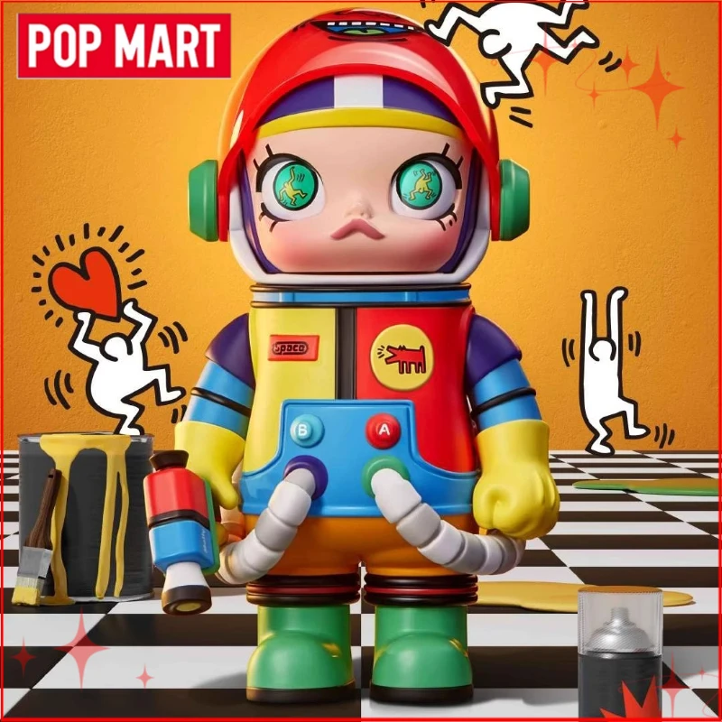 

Подлинная коллекция POP MART MEGA, 100% SPACE MOLLY Okubo, юбилейная слепая коробка, коллекция фигурок Tide, новогодний подарок