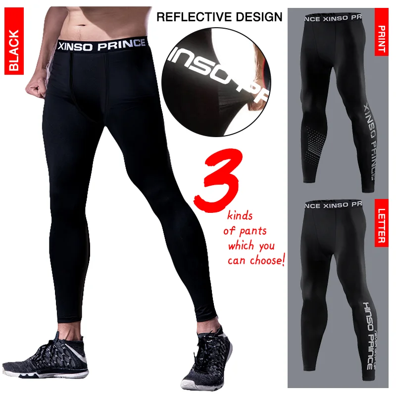 Men's Pro Fitness Sports Leggings Basketball Bottoming Training Trousers Running Quick-Drying Sweat Compression Trousers