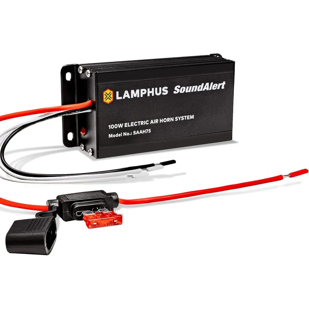 

100W Police Air Horn Amplifier [Manual Control or Stock Horn Bypass] [IP67 Waterproof] [100 W Speaker Compatible] Electronic Air