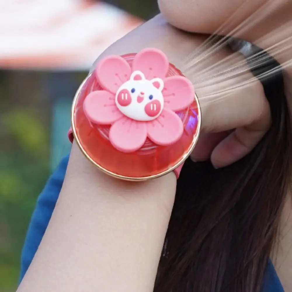 Mutli-Purpose Papa Circle Children's Wrist Fan Portable Folding Outdoors Mini Fan Cartoon Lovely Bracelet Fan Summer