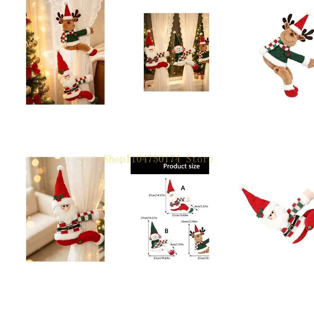 Store Window Curtain Tieback for Christmas Soft Fabric Drape Tie with Wrap Design for Bedroom or Living Room Use Top Sale