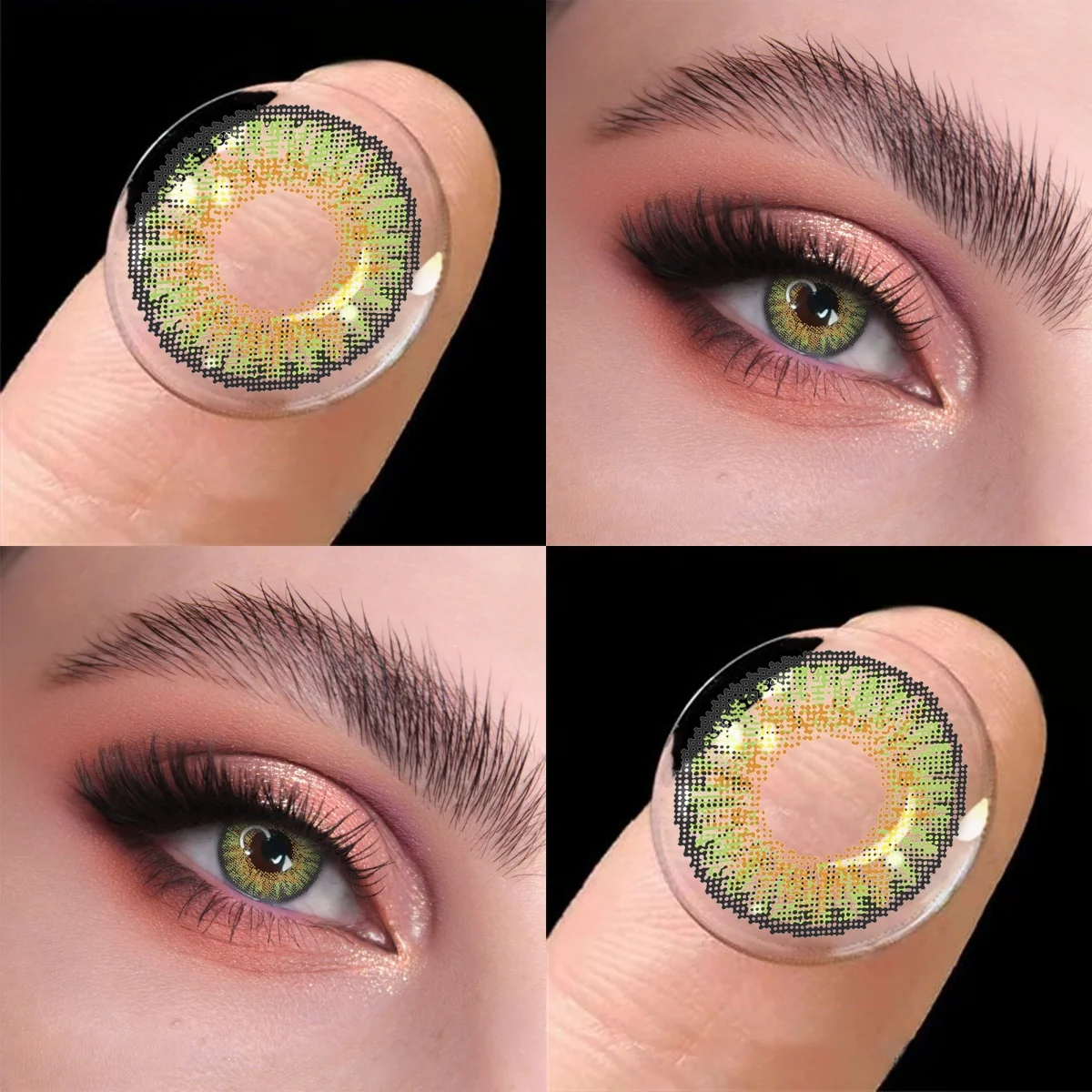 VISUASHOW 3-Ton Natürlicher Look Farbige Kontaktlinsen 2 Stück 6 Monate Einweg-Farbkontaktlinsen für Mode-Make-up – Detail 3