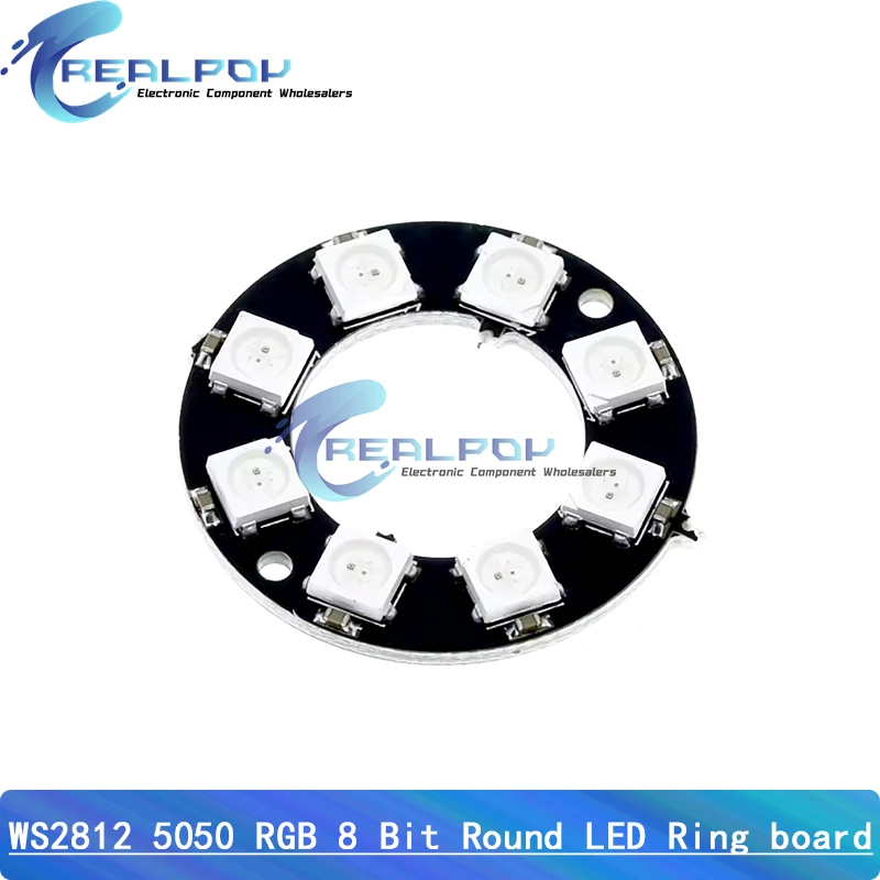 WS2812B LED Pixel Individually Addressable Ring 8/12/16/32 Bits Leds WS2812 Built-in IC Full Color Circle Led Modules Light DC5V image 2