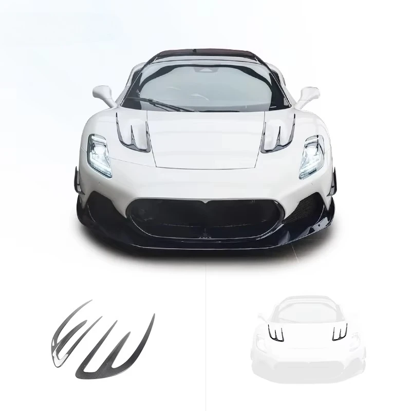 Car Body Kit Modification Upgrade Carbon Fiber Hood air Intake Hood Decorative Strip Suitable for Maserati MC20