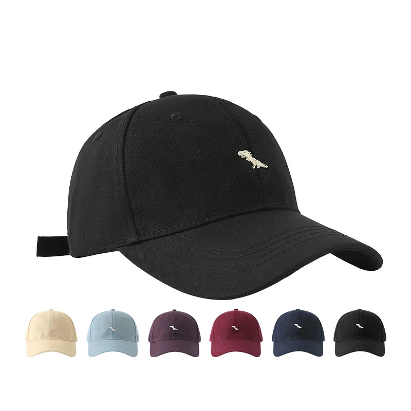 Fashion Cartoon Dinosaur Embroidery Baseball Caps Spring Summer Men Women Solid Color Adjustable Casual Hat Streetwear Sun Hats