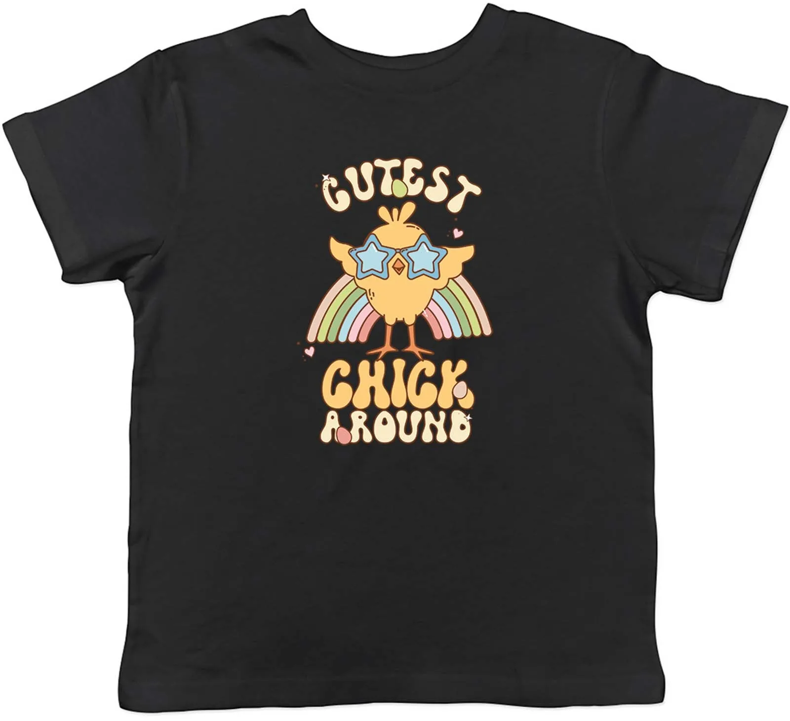 Cutest Chick Around in Blue Sunglasses Easter Kids T-Shirt Boys Girls Gift