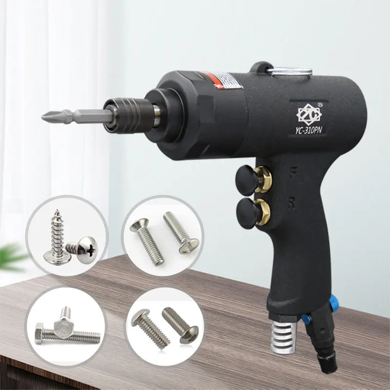 YC Air Screwdriver 1/4  Inch Pneumatic Screw Driver Air Tools for Furniture Installation Appliance Maintenance