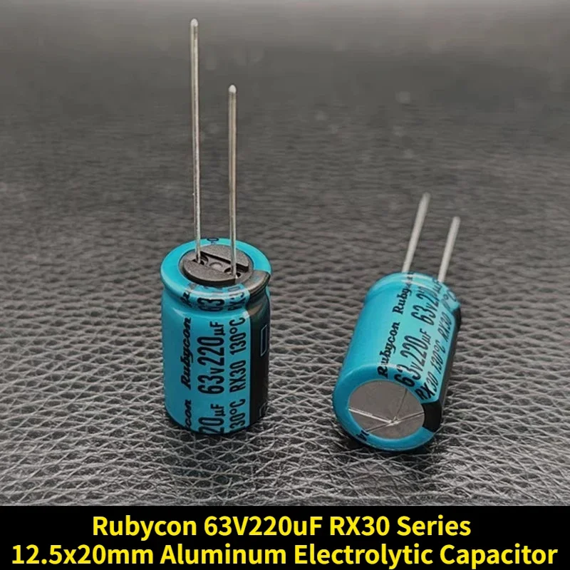 5 Stück/20 Stück Rubycon 63V220uF RX30 Serie 12,5 x 20 mm hitzebeständige 220uF/63V 130-Grad-Aluminium-Elektrolytkondensatoren
