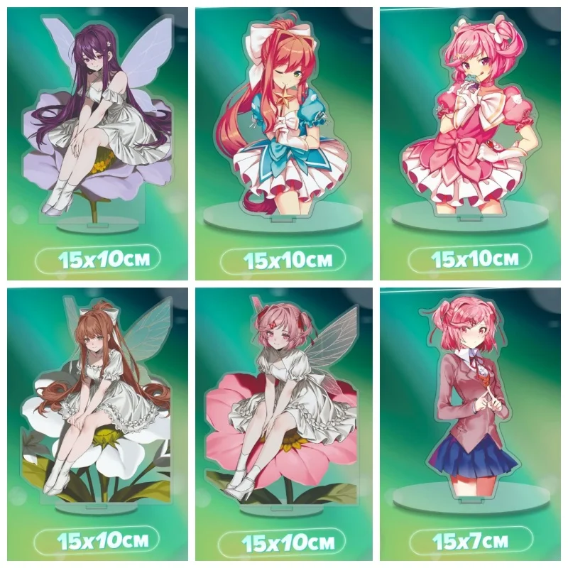 

Cute Cartoon for Doki Doki Literature Club! Yuri Monika Natsuki Sayori Acrylic Stand Characters Creative Stand Anime Collection