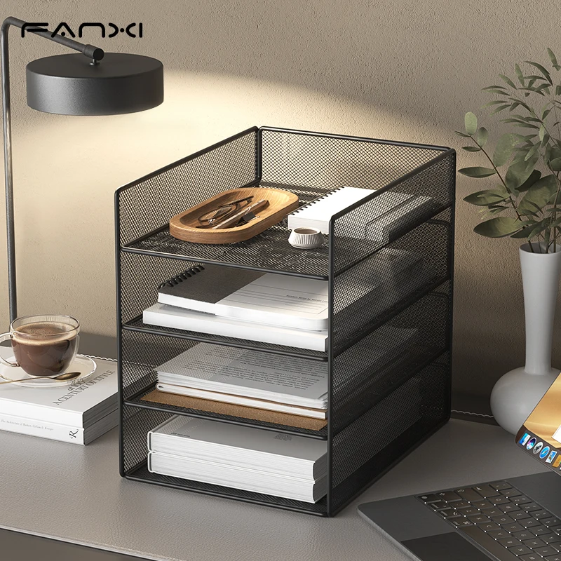 

4-Tier Desk Organizer Desktop storage rack Desk file holder No installation organizer Desk Organizer for Office School Home