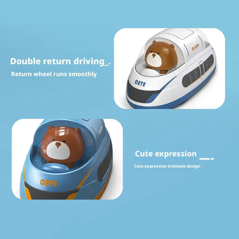 ของเล่นรถไฟความเร็วสูงแบบดึงกลับ ฝึกการจับ ปลอดภัย เดินอัตโนมัติ ของเล่นเสริมพัฒนาการเด็ก