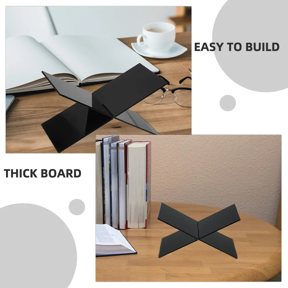 1pcs Creative Bookshelf Prop for Reading Miniature Acrylic Rack StandHolder Desk