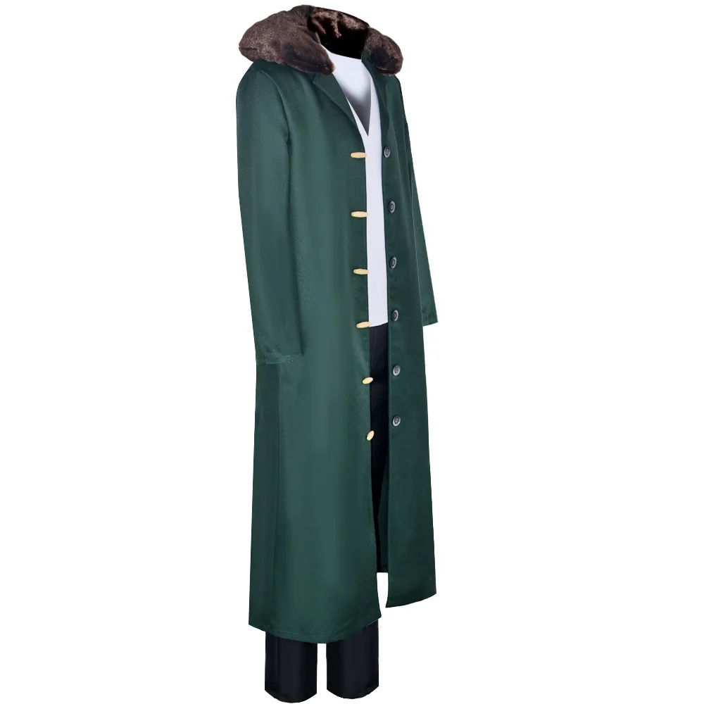 Disfraz de Cosplay de Anime Kuzan, abrigo verde, pantalones superiores, conjunto completo para hombre, traje de espectáculo de Halloween