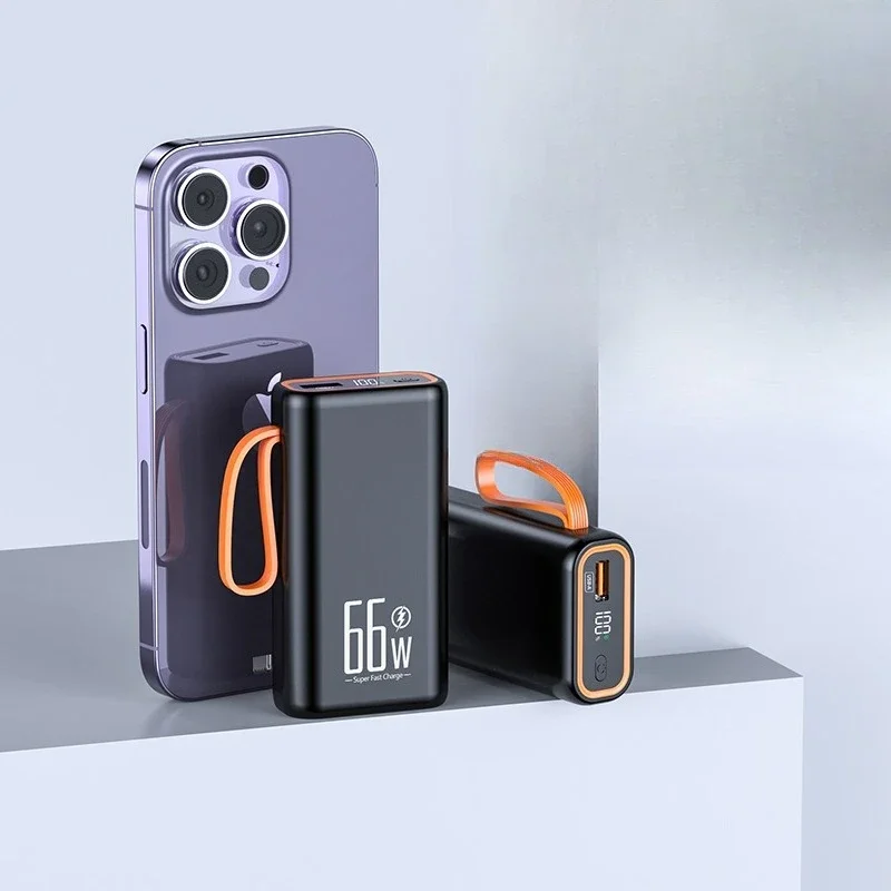 66W Digital Display Super Fast Power Bank Compact and Portable 20000mAh Mobile Power Supply