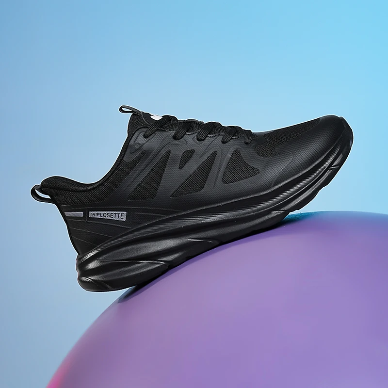 2025 sapatos de outono masculinos mais vendidos-tênis de corrida de malha respirável, treinamento de velocidade de placa de carbono, caminhadas antiderrapantes acolchoadas, um
