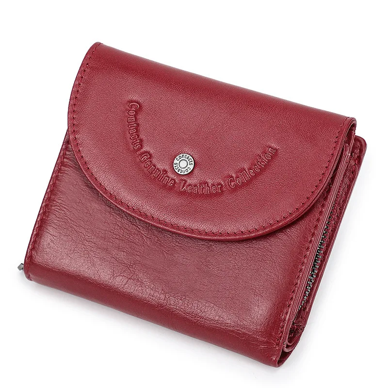 Anti Theft Brush Head Layer Cowhide Wallet  Fashion Casual Multi Functional Women's Leather Clip Coin Purse Holder Men's Wallets