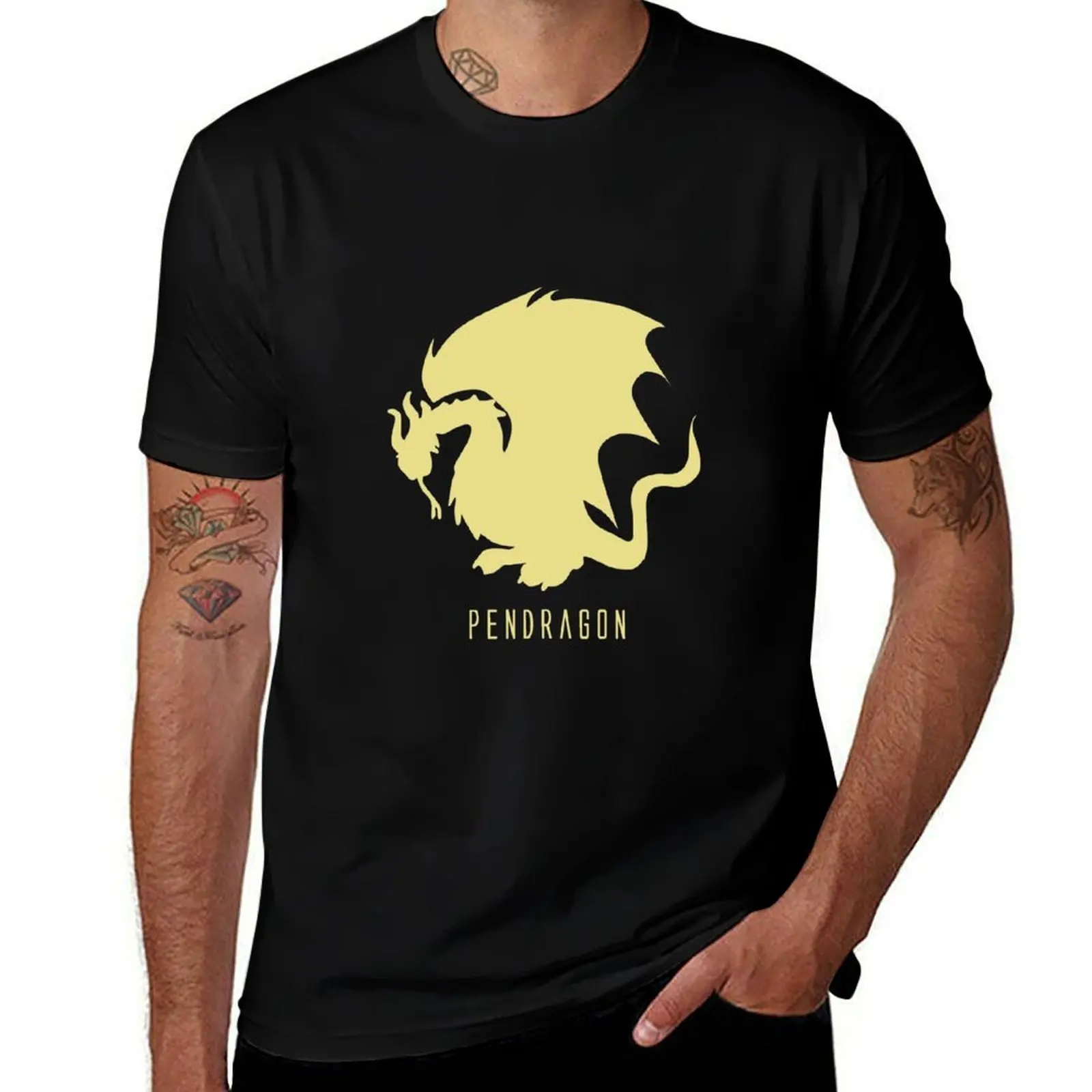 

Pendragon symbol, merlin T-Shirt funny t shirts man essential t shirt cotton t shirts man 100% T-Shirt