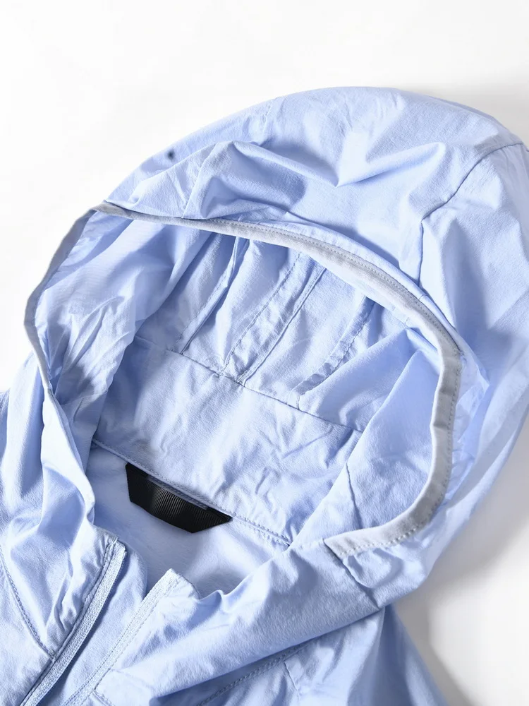 

New American Sle Outdoor Color Elastic Breathable Hooded Sun Protection Jaet Lightweight Men's Summer Coat Trendy