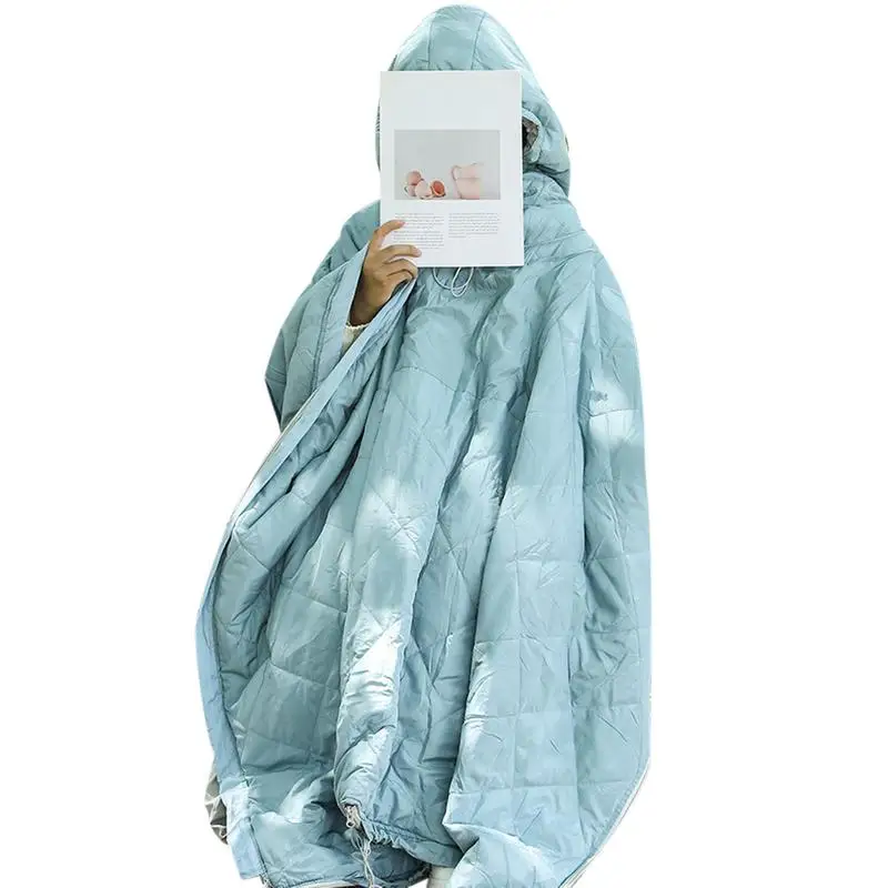 

Insulated Poncho Camp Poncho Sleeping Bag Wearable Hooded Blanket Waterproof Blanket Outdoor Thick & Large Hooded Poncho For Men