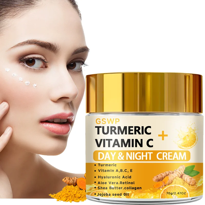 GSWP Turmeric Vitamin C Day & Night Cream: Deeply moisturizes, alcohol-free, absorbs quickly without stickiness, lifts firms.70g