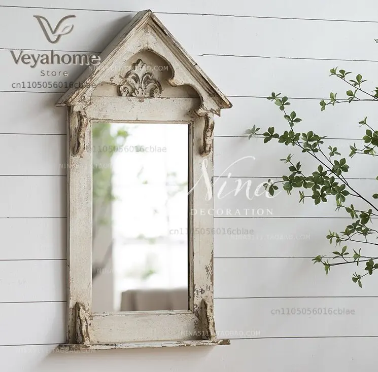 Decoration French retro decoration wall hanging half body entrance full-length mirror ins homestay clearance