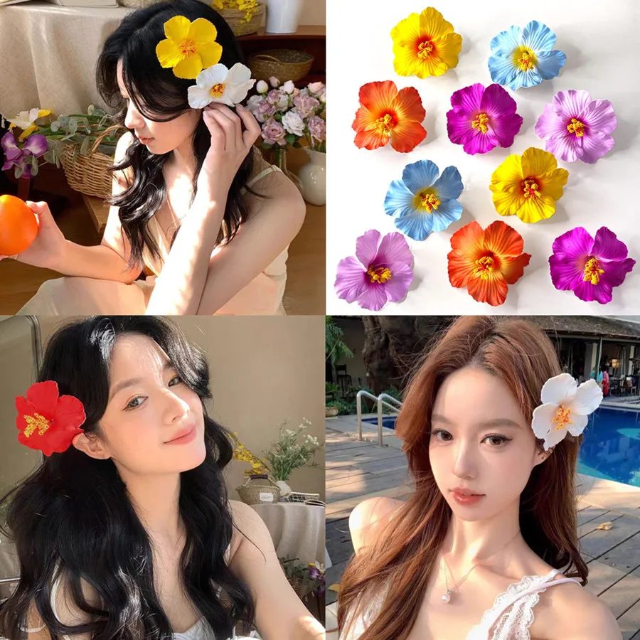 

Beach Vacation Cute Bohemian Flower Hairpins Women Girls Hair Clips Barrettes Accessories Hairclips Headdress Headwear Ornament