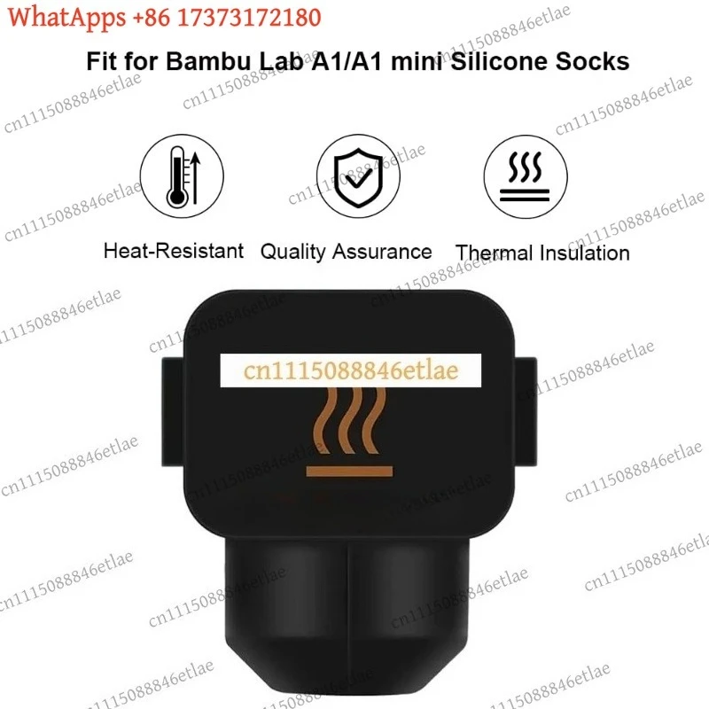 k3 Black High-Temperature Silicone Hotend Cover for Bambu Lab A1 / A1 Mini 3D Printer