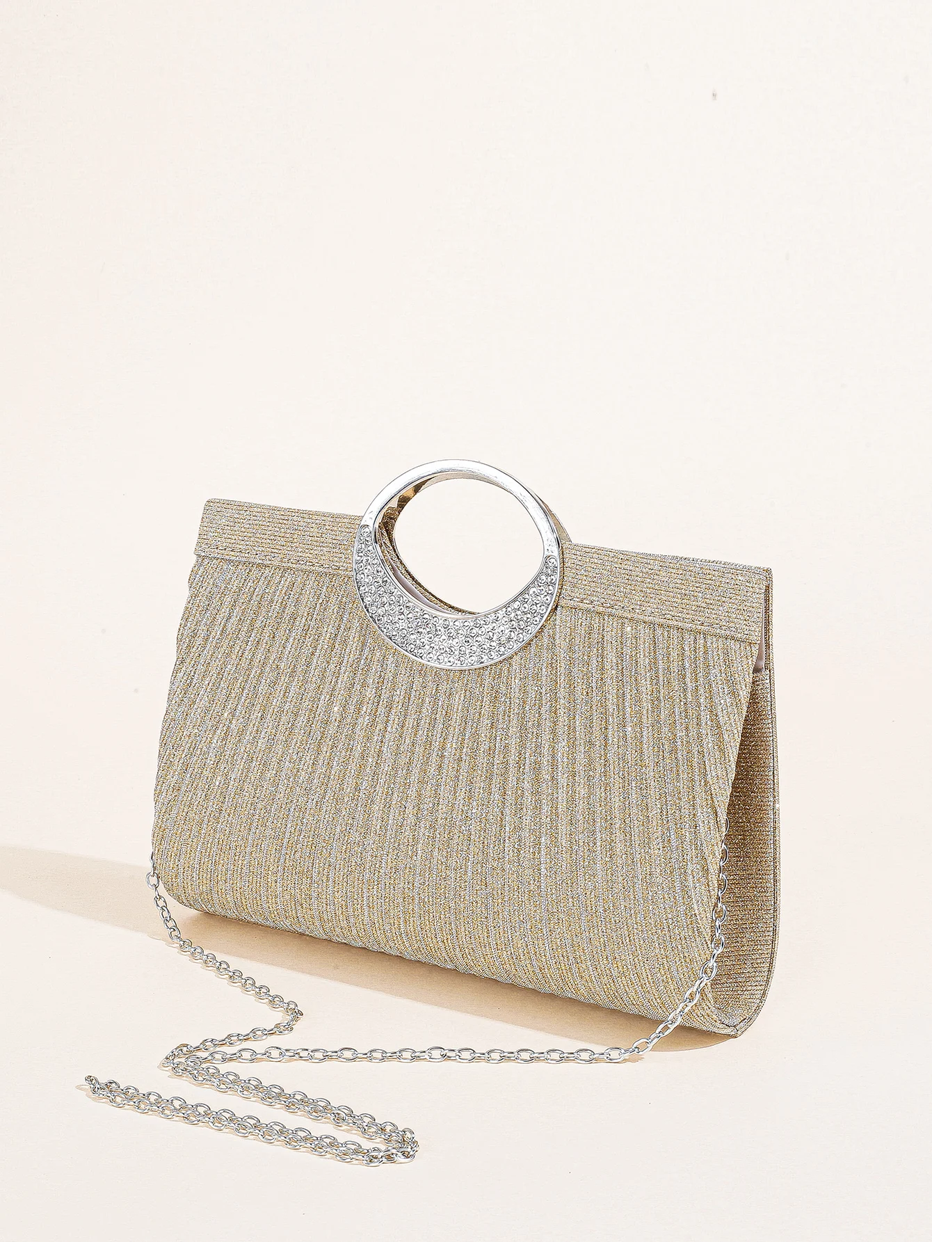 Women Crystal Oval  Handle Glitter Clutch Purses for Women Evening Bags Party Clutches Wedding Purses Cocktail Prom Handbags