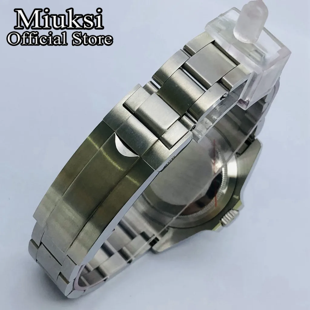 Miuksi 36mm/40mm silver watch case sapphire glass fit NH35 NH36 NH34 ETA2824 PT5000 movement