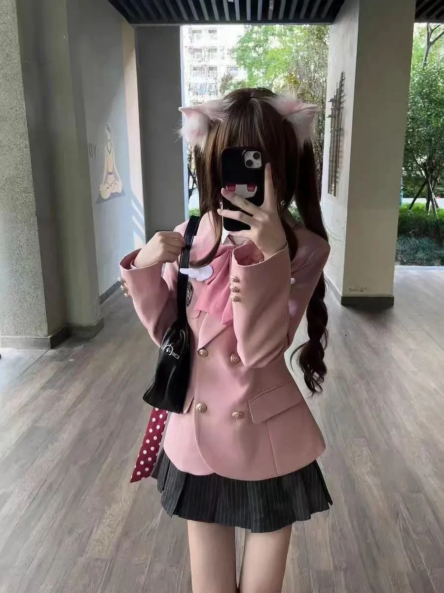 

Spring 2026 Women's Slim Fit Suit Top Open Cardigan Unique Design Versatile Long Sve Knot Faion Set