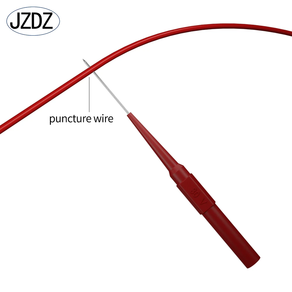 JZDZ 15pcs Insulation Non-destructive Piercing Test Probe Multimeter Stainless Puncture Back Probe 3 Angles J.30009