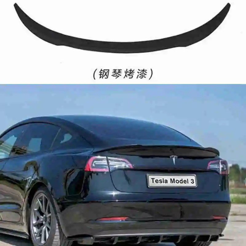 

Спойлер для заднего багажника Tesla Model 3 2017-2021, губа заднего багажника из АБС, спойлер для заднего крыла, модифицированные детали для тюнинга автомобиля