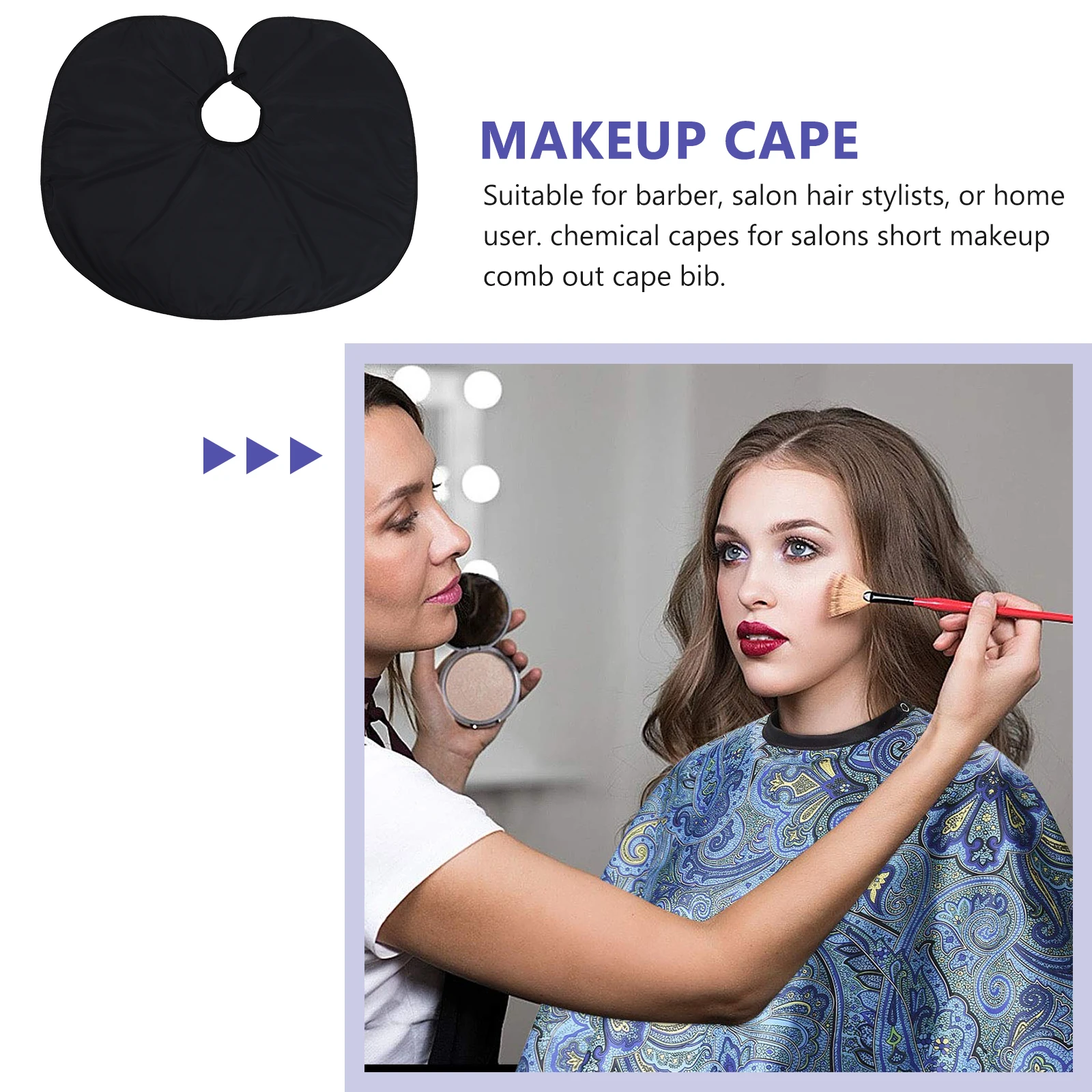 

Premium Salon Haircut Reusable Barber Shawl Waterproof Hairdressing Cape For Hair Cutting Dyeing Perm Non-Stick Easy Clean Fast