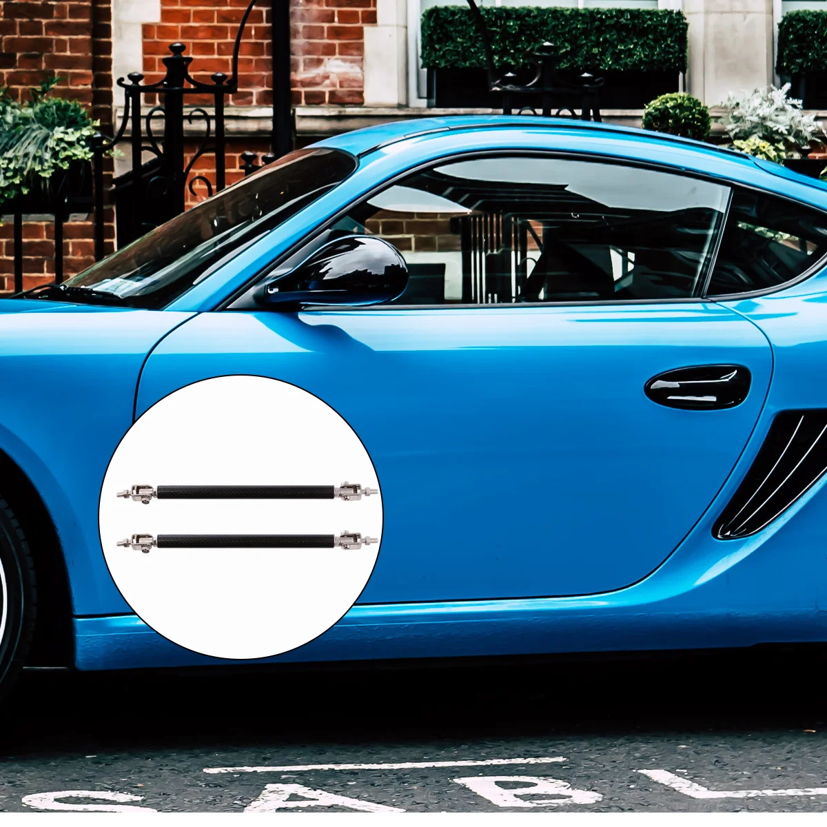 

2pcs Carbon Fiber Pull Rod Universal Car Modification Bar Durable Decorative Surround Rod For Front Lip Fine Workmanship