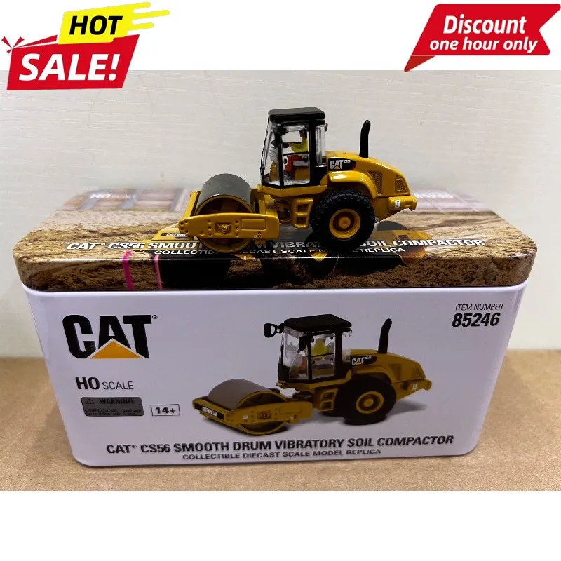 

DM 1:87 for CAT CS56 Carter Smooth Vibrating Soil Rammer Roller Alloy Engineering Vehicle Model 85246